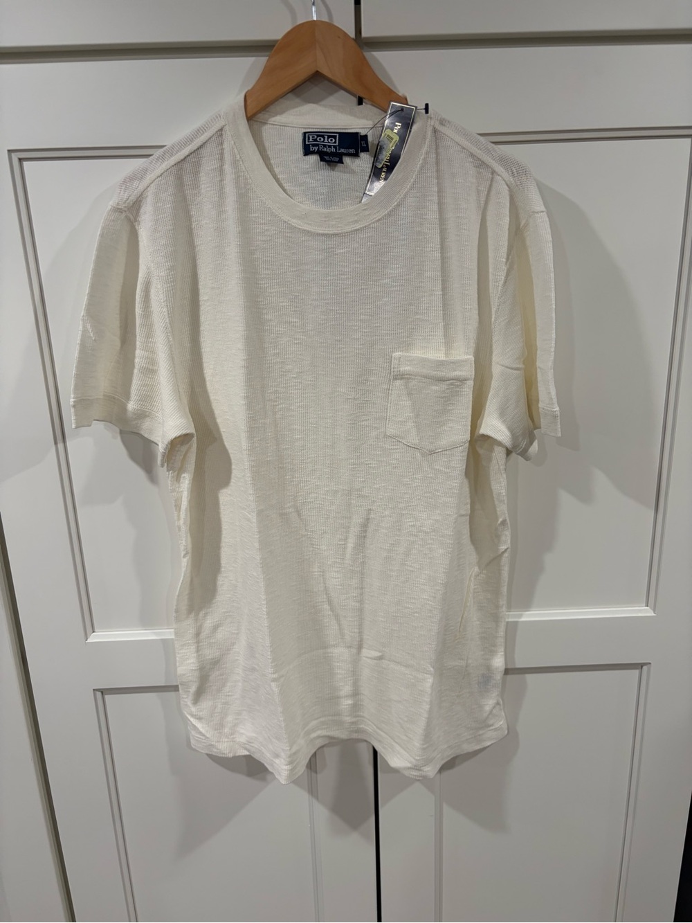 Ralph Lauren Cream Short-Sleeve Pocket Tee